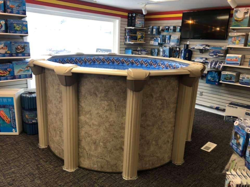 Swimming pool outlet in store